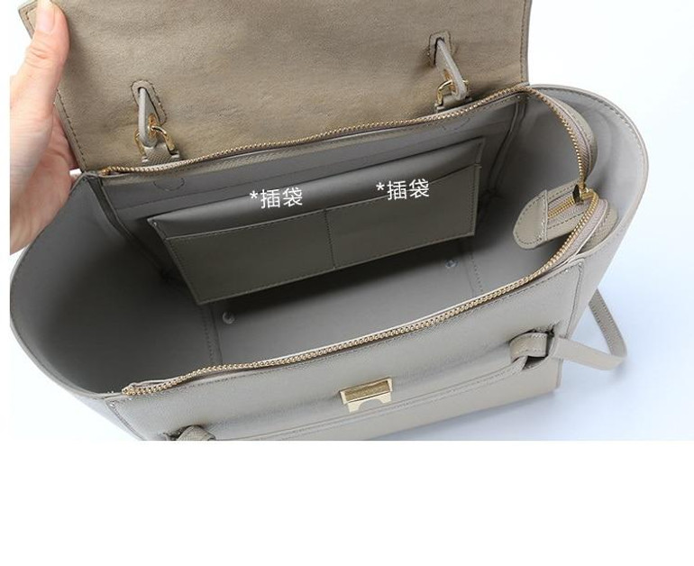 Bag women large genuine leather handbag wing trapeze elegant chain belt shoulder crossbody