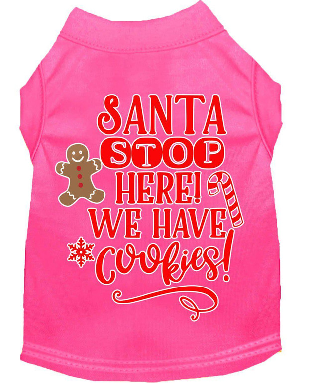 Santa, We Have Cookies Screen Print Dog Shirt