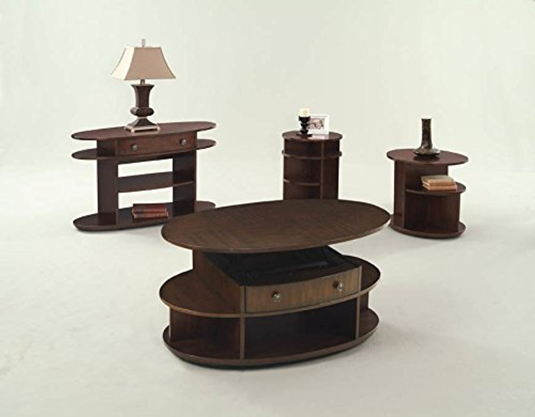 Progressive Furniture Metropolitan Oval Castered Lift-Top Cocktail Coffee Table