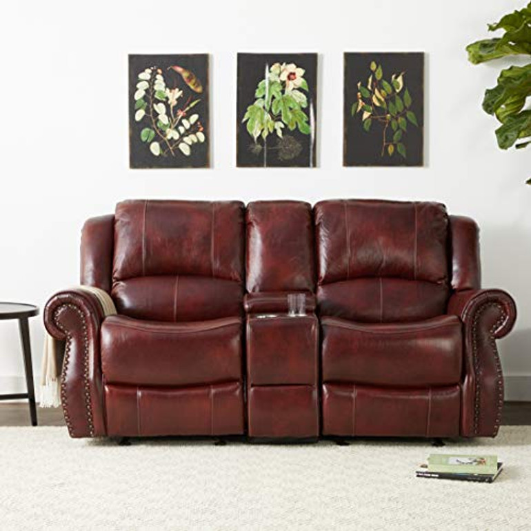 Cambridge Telluride Leather Reclining Loveseat, Brown