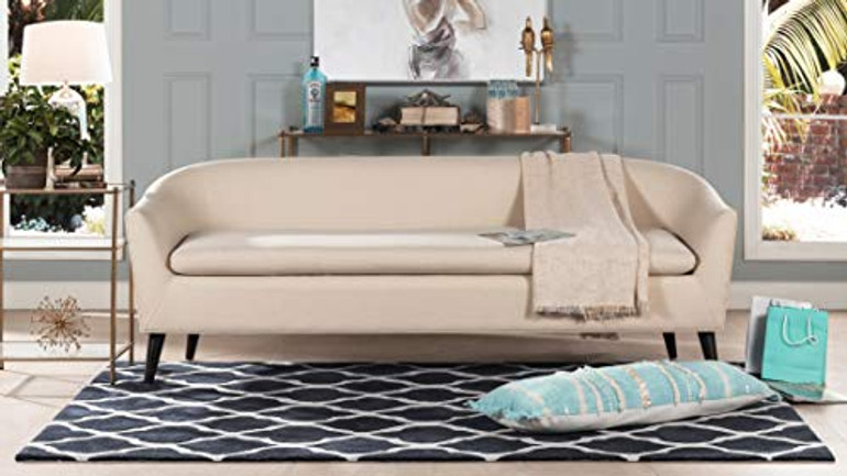 Jennifer Taylor Home Lia Mid-Century Modern Sofa Sky Neutral