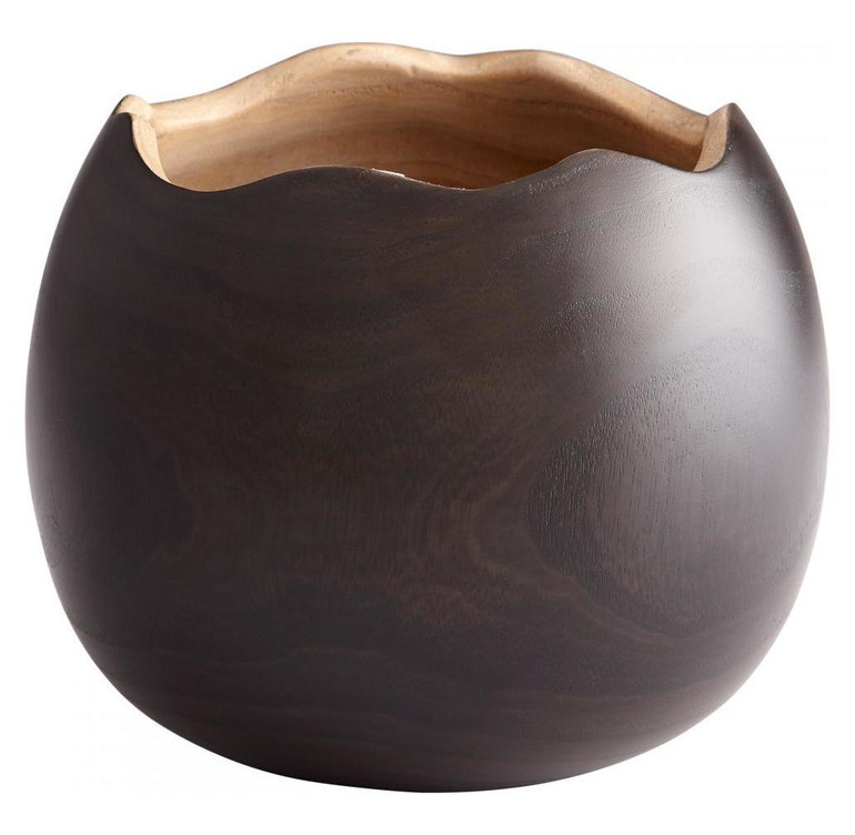 Black Bol Noir 6.75 Inch Tall Wood Vase - Style: 7667256 Black Bol Noir 6.75 Inch Tall Wood Vase - Style: 7667256