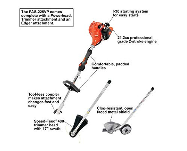 ECHO 17 in. 21.2 cc Gas PAS Trimmer and Edger Kit-PAS-225VP