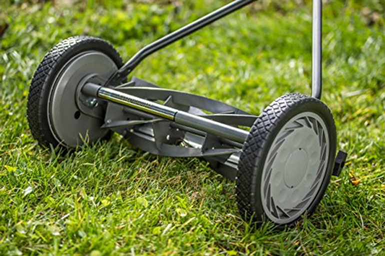 American Lawn Mower Company 1415-16 16-Inch 5-Blade Push Reel Lawn Mower, Grey American Lawn Mower Company 1415-16 16-Inch 5-Blade Push Reel Lawn Mower, Grey