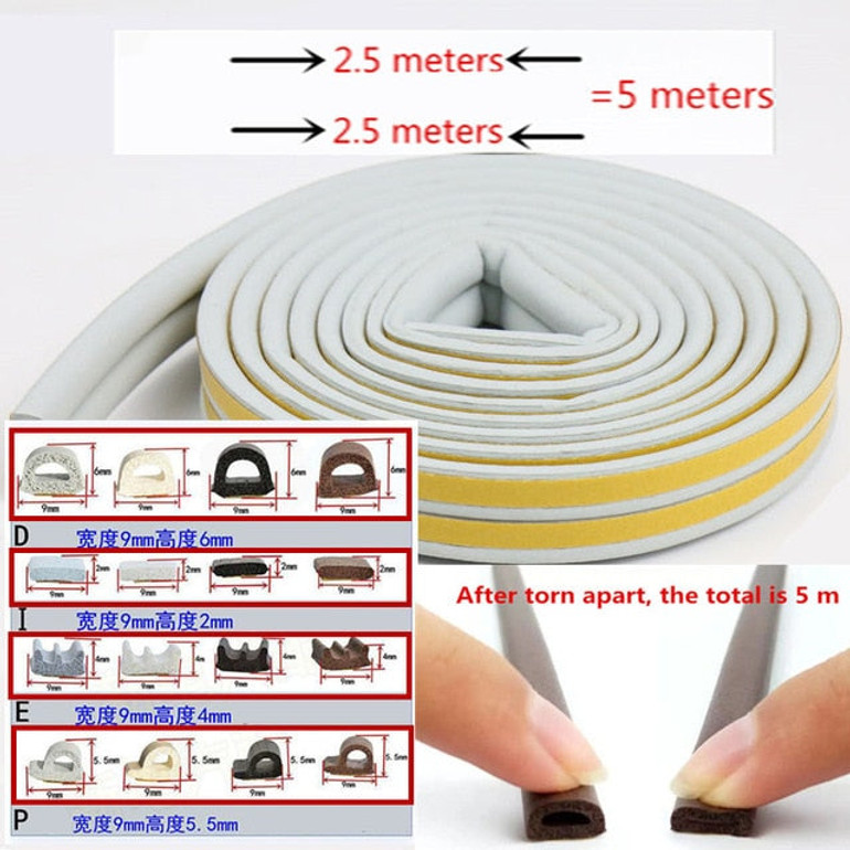self-adhesive door and window sealing strip glass window