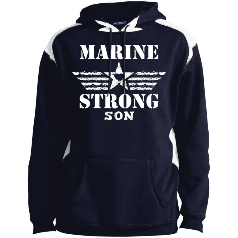 Marine Son Shoulder Colorblock Pullover