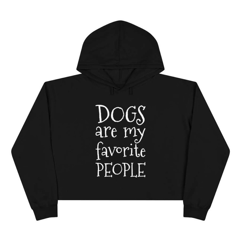 Dogs Are My Favorite People Crop Hoodie