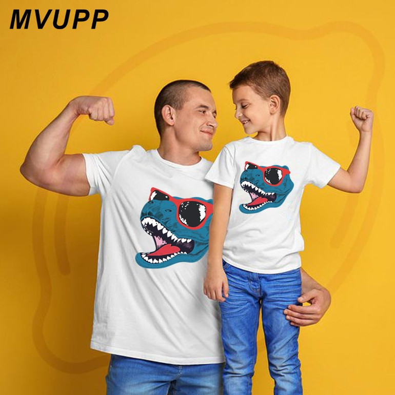 Dinosaur cool family look mother daughter clothes father son matching outfits daddy mommy baby fashion mom and me clothing mama