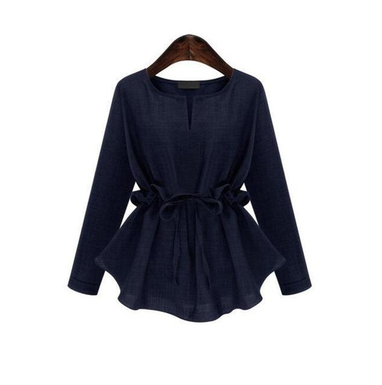 Women Long Sleeves Peplum Blous