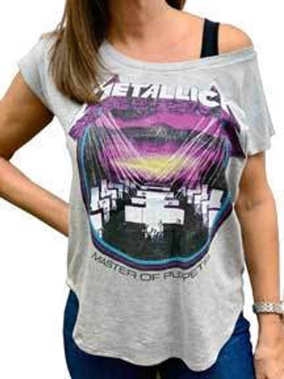 Metallica Master of Puppets Juniors Scoop Neck Shirt