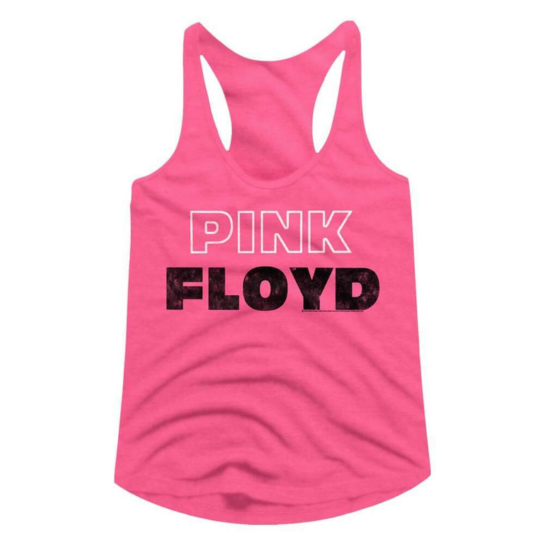 Pink Floyd Logo Pink Juniors Racer Back Tank Top
