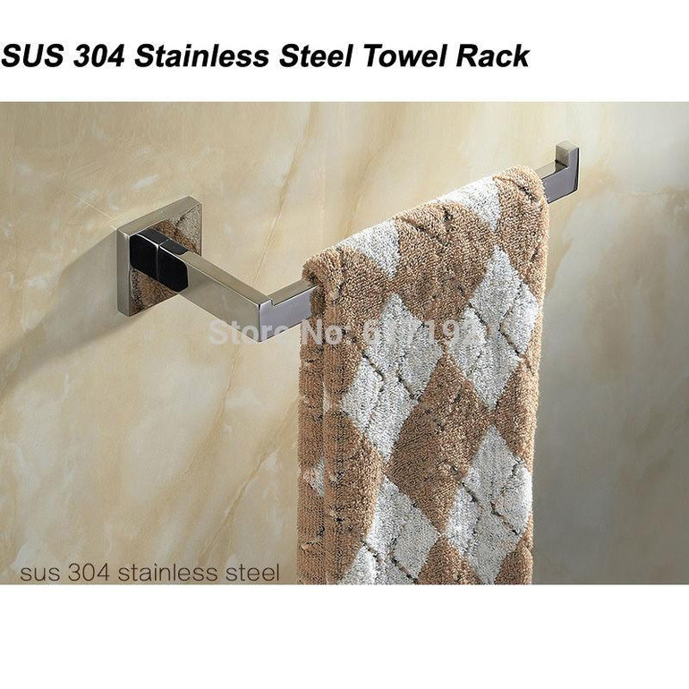 1pcs SUS 304 Stainless Steel Single Towel Bar Towel Rack Holder In The Bathroom Wall Mounted Towel Ring Free Shipping 1pcs SUS 304 Stainless Steel Single Towel Bar Towel Rack Holder In The Bathroom Wall Mounted Towel Ring Free Shipping