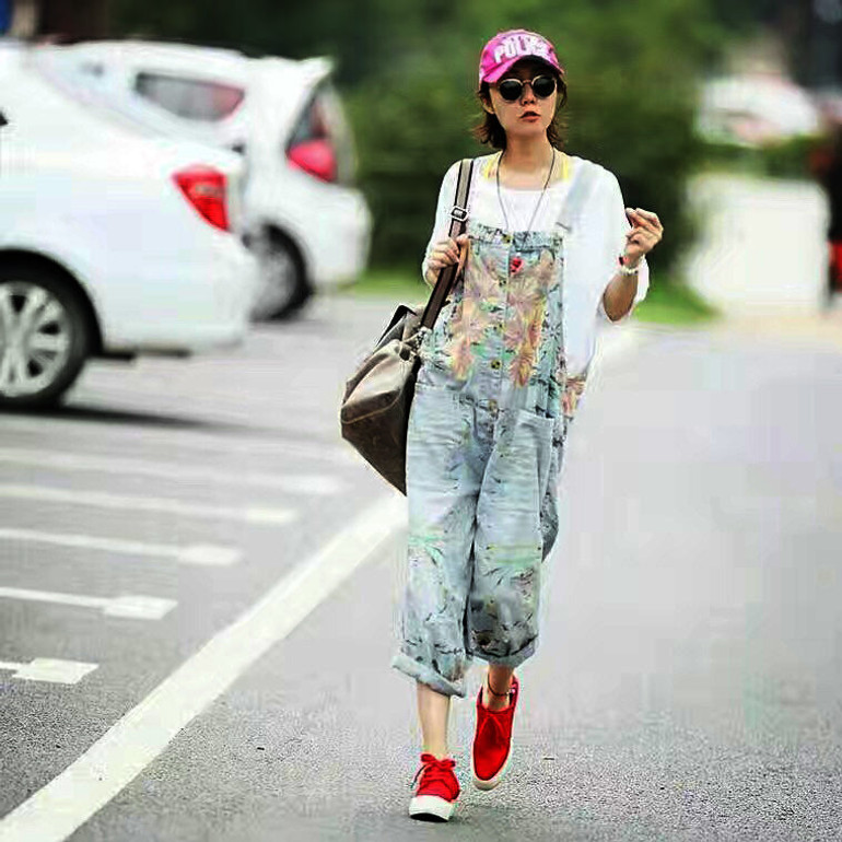 Denim Loose Jumpsuits Overalls
