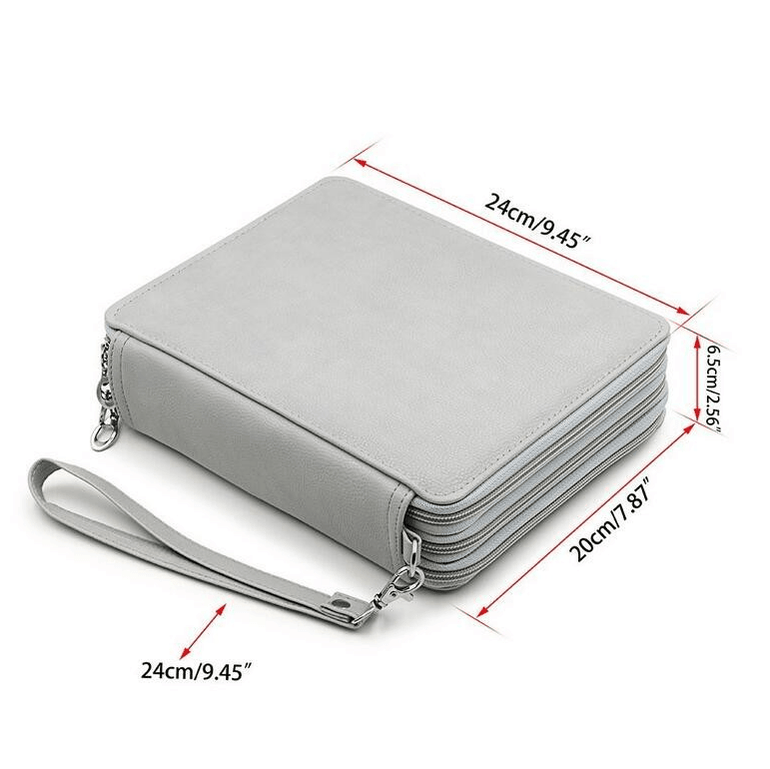 Leather (PU) Pencil Case 124 Pencil Slots