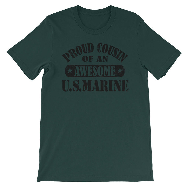 Proud Cousin of an Awesome US Marine Unisex short sleeve t-shirt