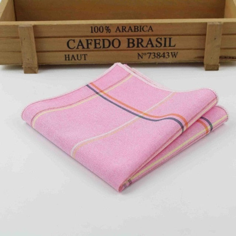 Men's 100% Cotton Handkerchief Scarves Vintage Plaid
