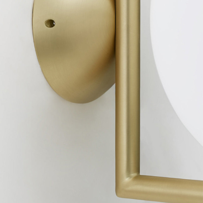 Modern Brass Globe Sconce