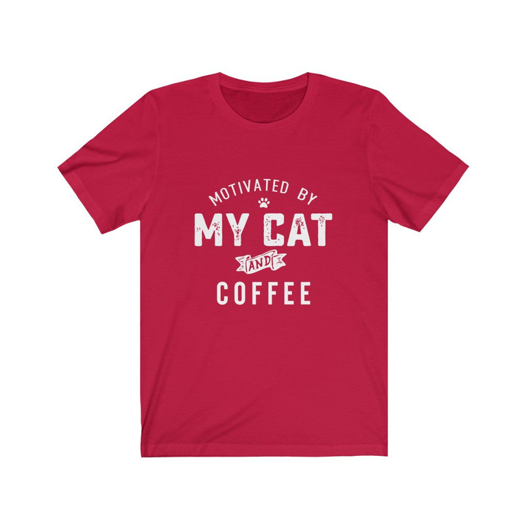 Motivated By My Cat And Coffee T shirt
