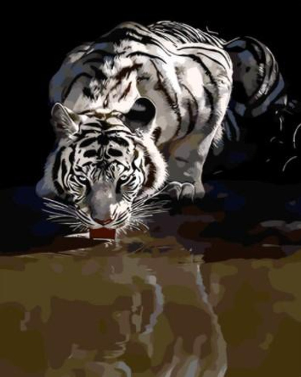 Step By Step Canvas Painting By Number Canvas Animals Picture Paint
