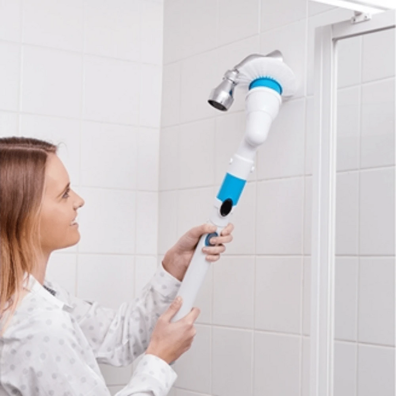 Electric Spin Power Scrubber With Extension Handle