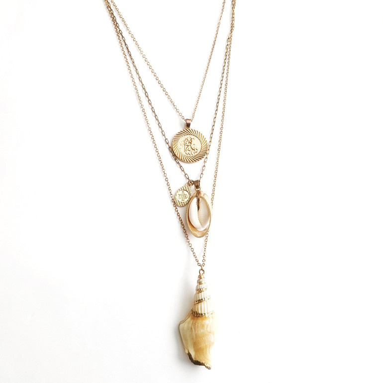 Candace Seashell Layered Necklace