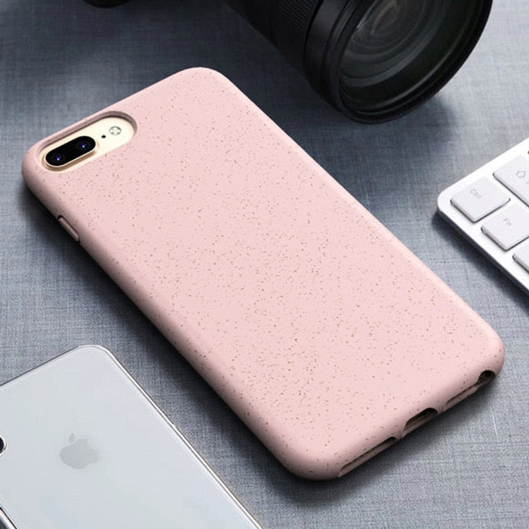 Eco-Friendly Wheat Straw Silicone Case For iPhone