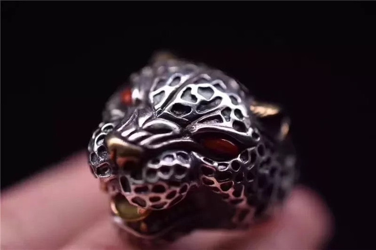 925 Native Jaguar Ring