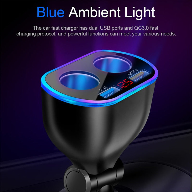 Car Cigarette Lighter Socket 12 Volt USB Charger Adapter QC3.0
