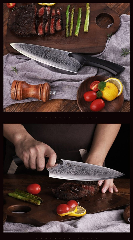 Japanese Kitchen Chef Knife Cheetah Series 8"