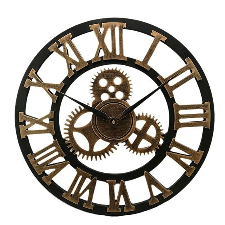 Industrial Gear Wall Clock Decorative Retro MDL Wall Clock Industrial Age Style Room Decoration Wall Art Decor