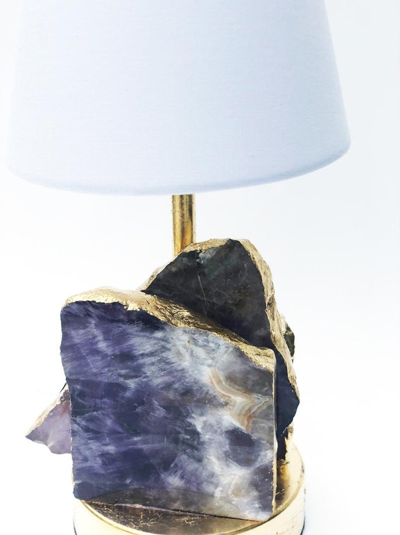 Amethyst Crystal Cluster Quartz Crystal Table Lamps
