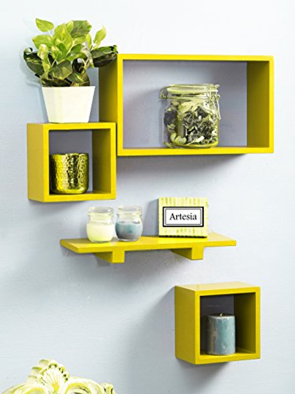 Wall Shelf with 4 Shelves (White)