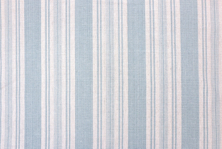 Green Ticking Linen Fabric / Stripe Linen Upholstery / Drapery Fabric / Woven Green Fabric / Light Green Cream Linen by the yard