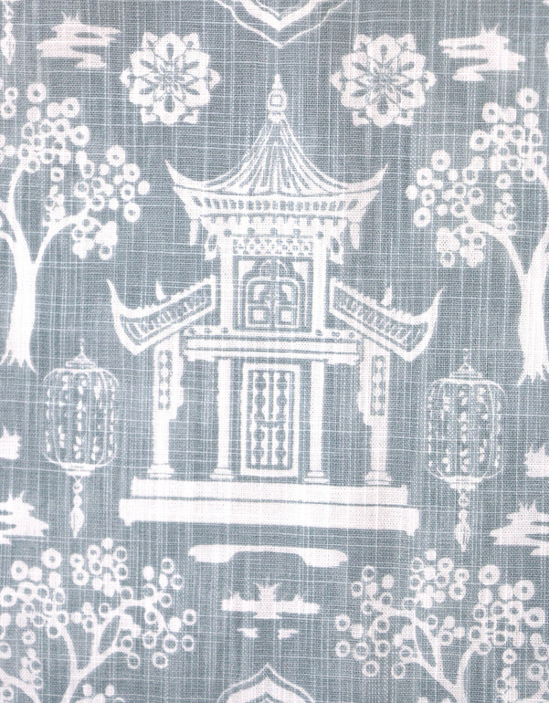 Light Blue and White Pagoda Pillow Sham / Cushion Cover 20x20 24x24 26x26 / Nanjing Navy Chinoiserie Porcelain / Navy Chinese Pillow Case