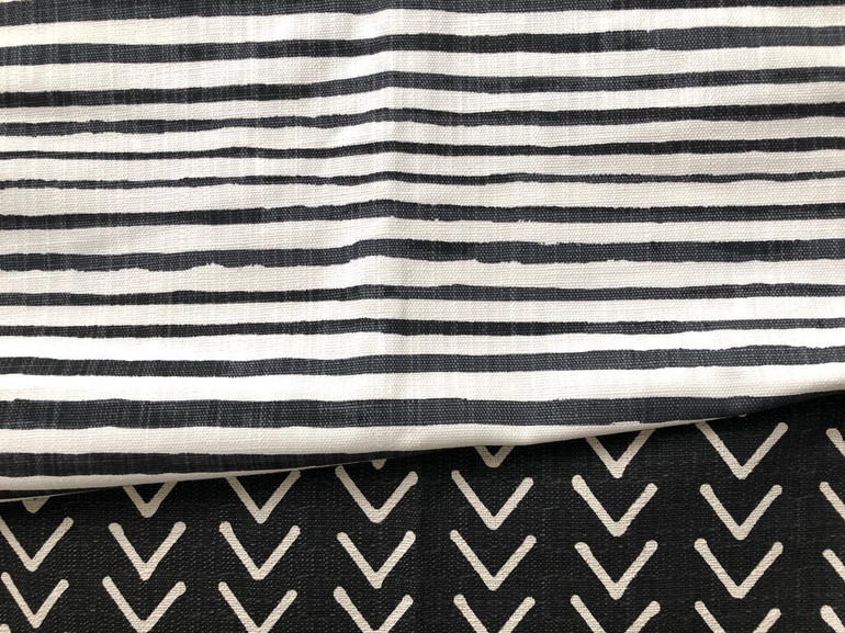 Mudcloth Upholstery Fabric by the yard / Home Decor Fabric / Black Upholstery Fabric / Heavy weight fabric / Black Mudcloth Fabric
