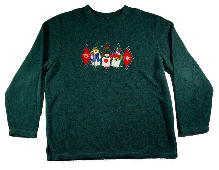 Green Snowman Ugly Christmas Sweater