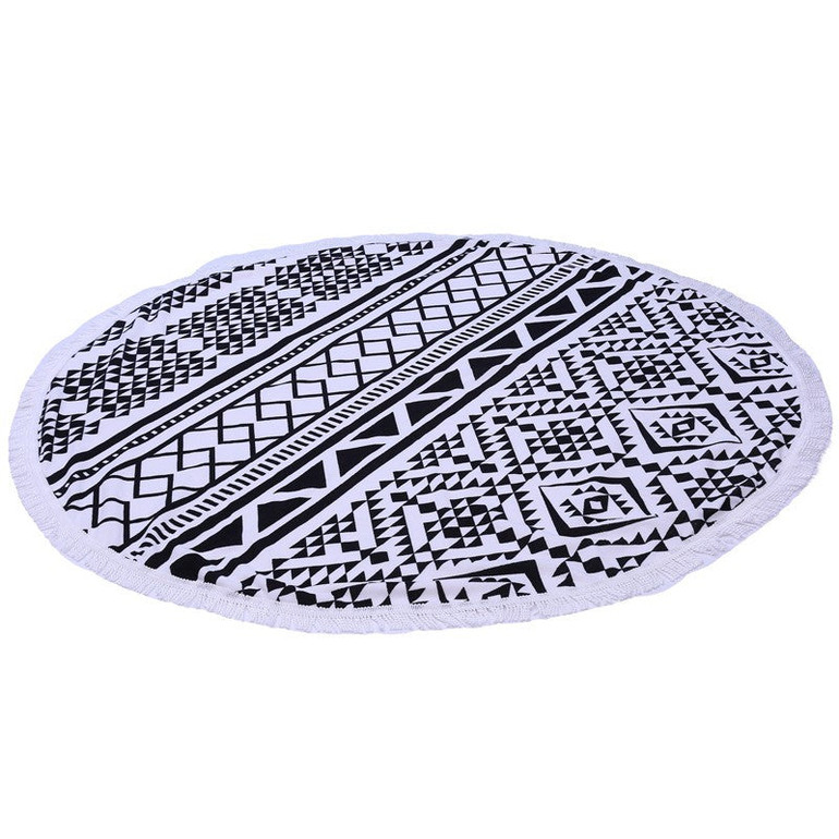 Round Beach Towel With Tassel 1