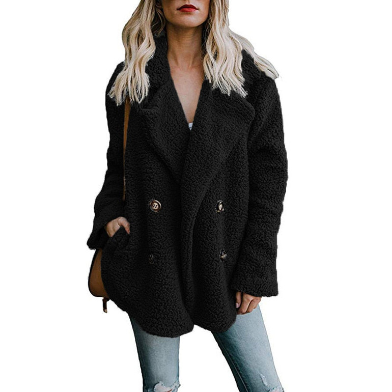 Teddy Coat Women Faux Fur Long Sleeve Fluffy Fur Jackets Winter Warm Female Jacket Women Winter Coats 2020 Plus Size Outerwears