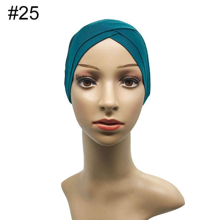 Modal Muslim Headscarf Women Criss Cross Tube Hat Underscarf Islamic Inner Cap Lady Hat Muslim Hijab