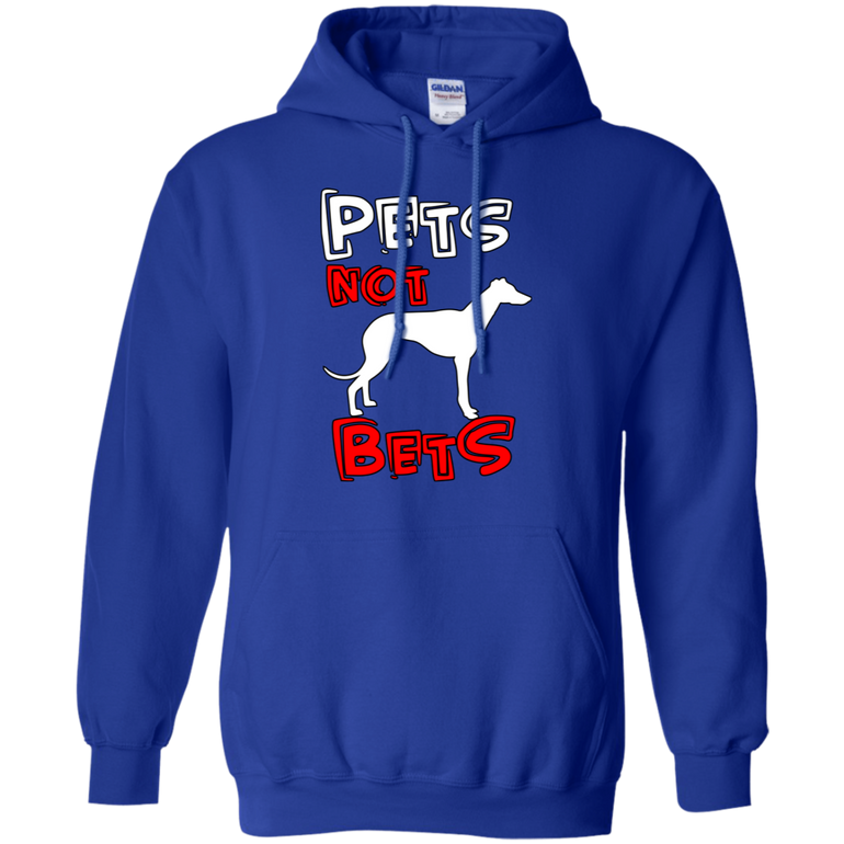 Pets Not Bets Red and White Pullover Hoodie