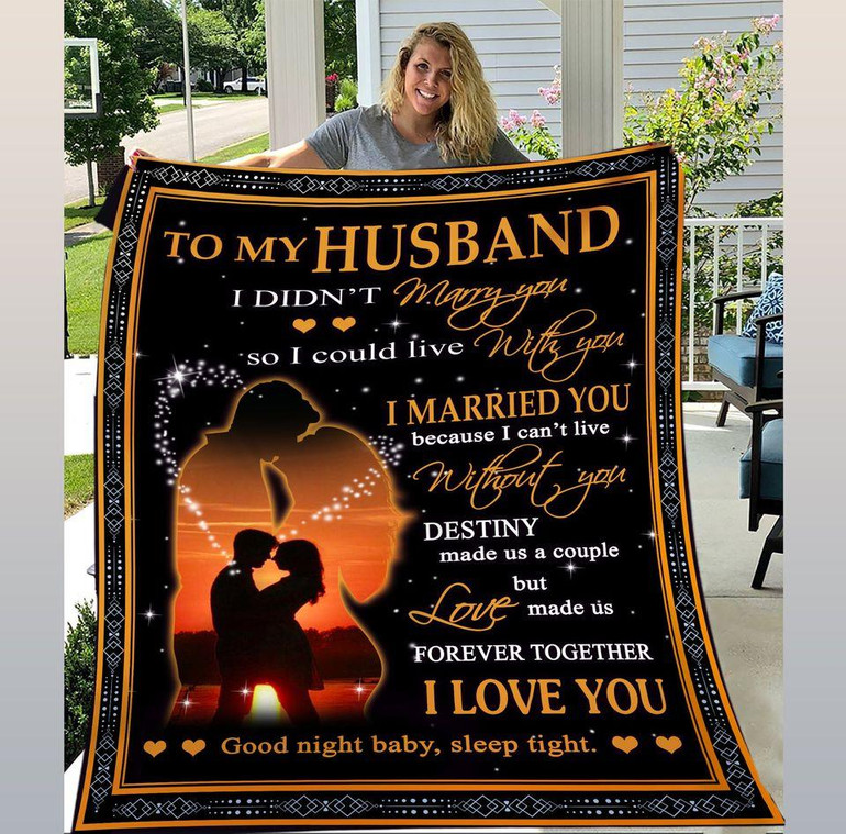 Couple From Wife To Husband Meaningful Quote Christmas Gift Quilt