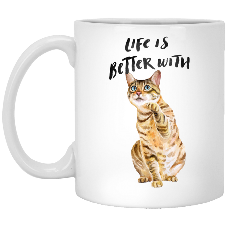 Life Is Better With Cats Mug - Gifts For Cat Lovers