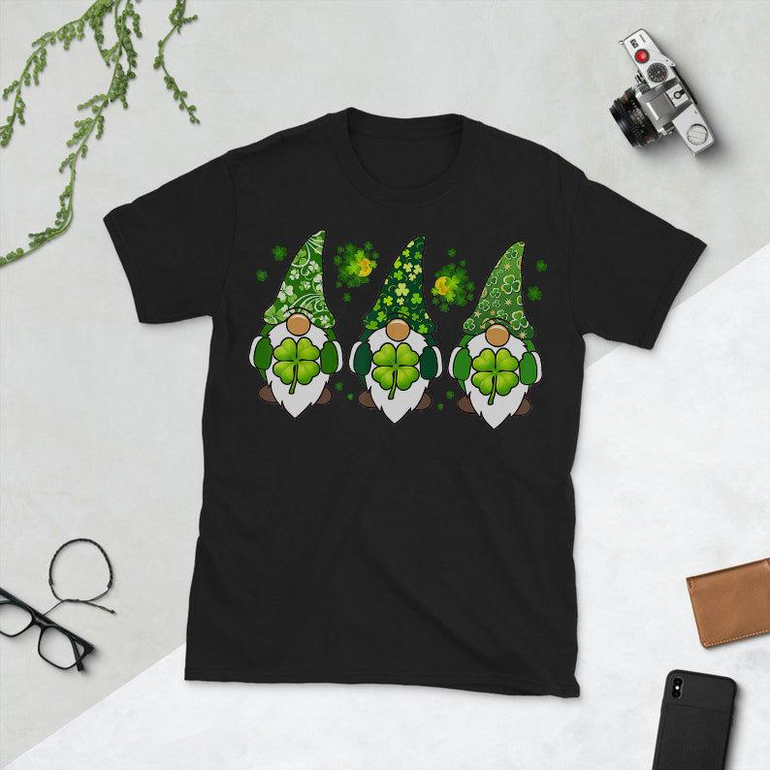 Three Irish Gnomies Leprechaun Shamrock Saint Patricks Day Classic T-Shirt