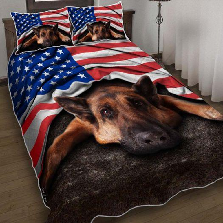 German Shepherd. American Patriot Bedding Set