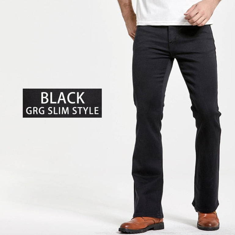 Mens Slim Fit Blue and Black jeans pants