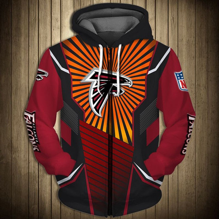 Atlanta Falcons Sunlight Casual Zipper Hoodie Atlanta Falcons Sunlight Casual Zipper Hoodie