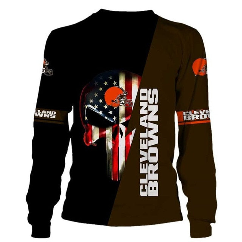 Cleveland Browns 3D Skull Pullover