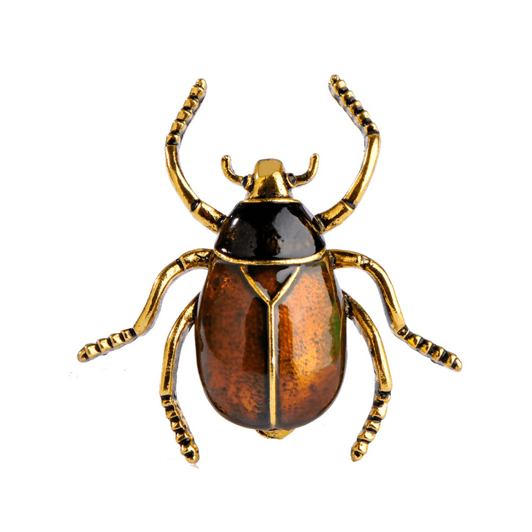 Enamel Garden Chafer Insect Brooch