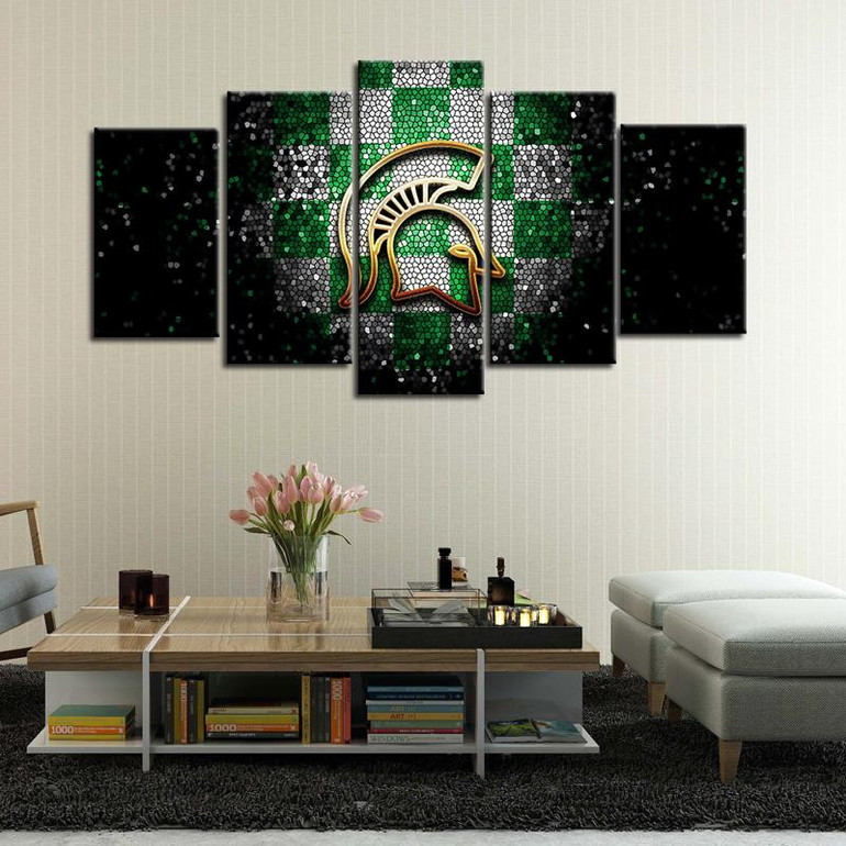 Michigan State Spartans Football Aluminate Canvas