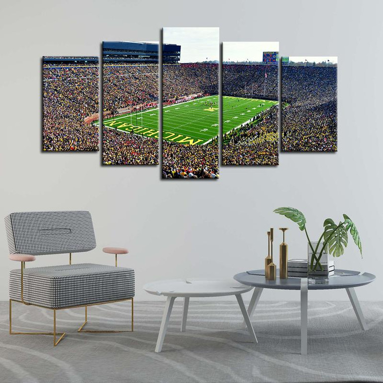 Michigan Wolverines Football Stadium Canvas 4